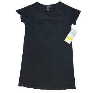 Zella Black Short Sleeve Activewear‎ Dress 5 New